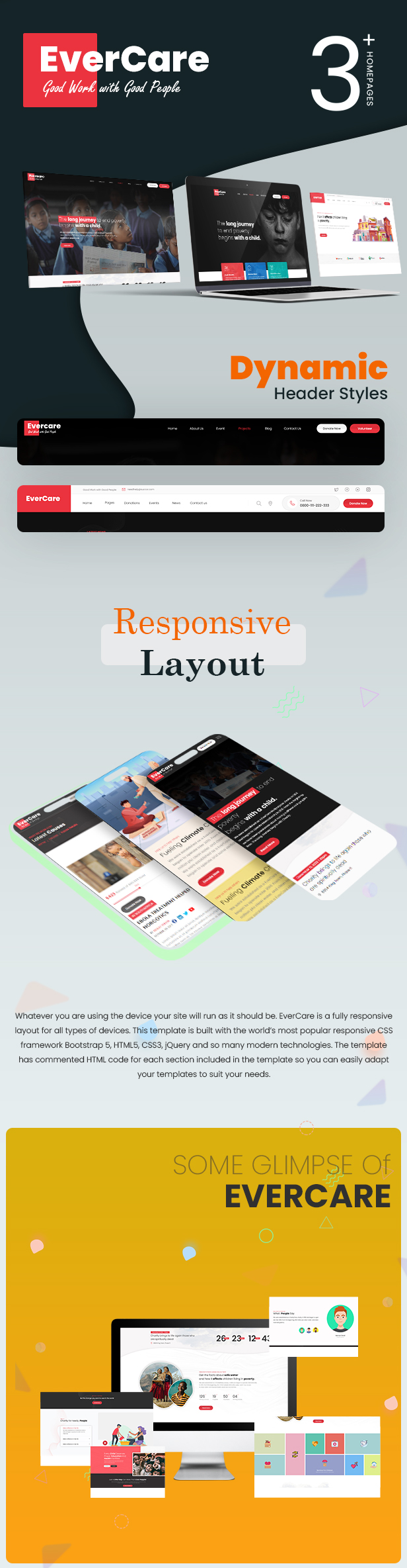 EverCare - Multipurpose NGO and Charity Responsive HTML Template - 1