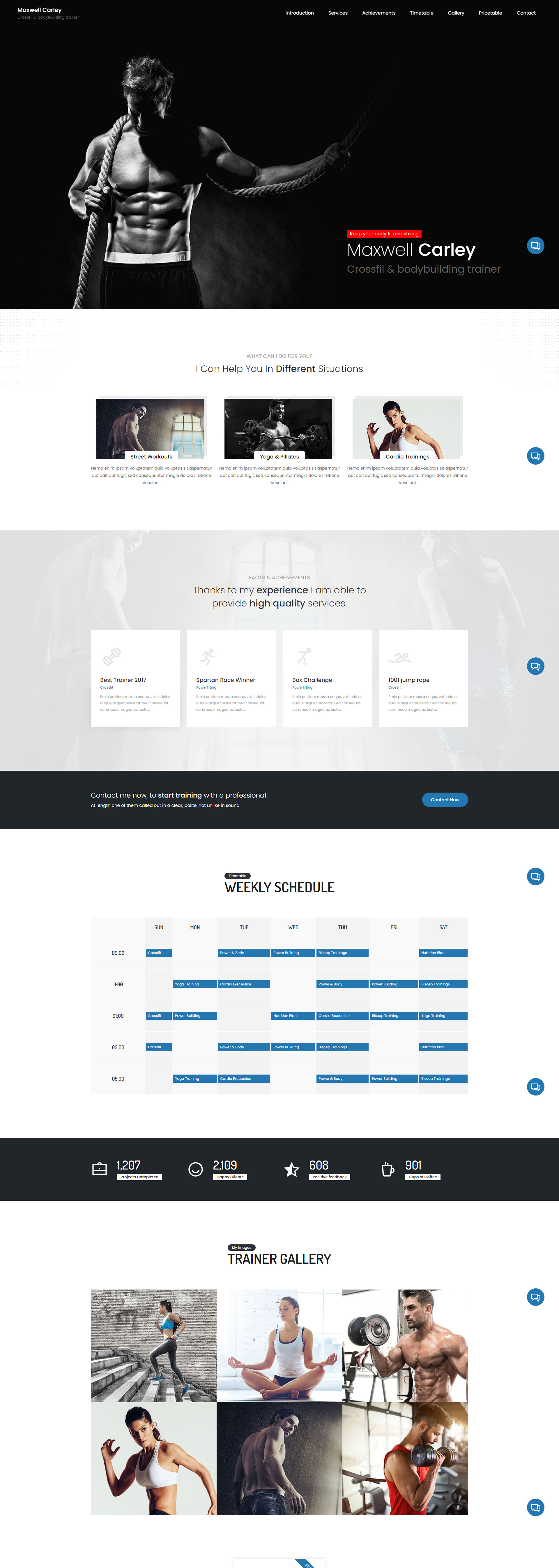 Resumere - Gym Trainer Resume and Portfolio HTML Template